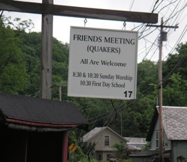 Putney Quaker meeting sign